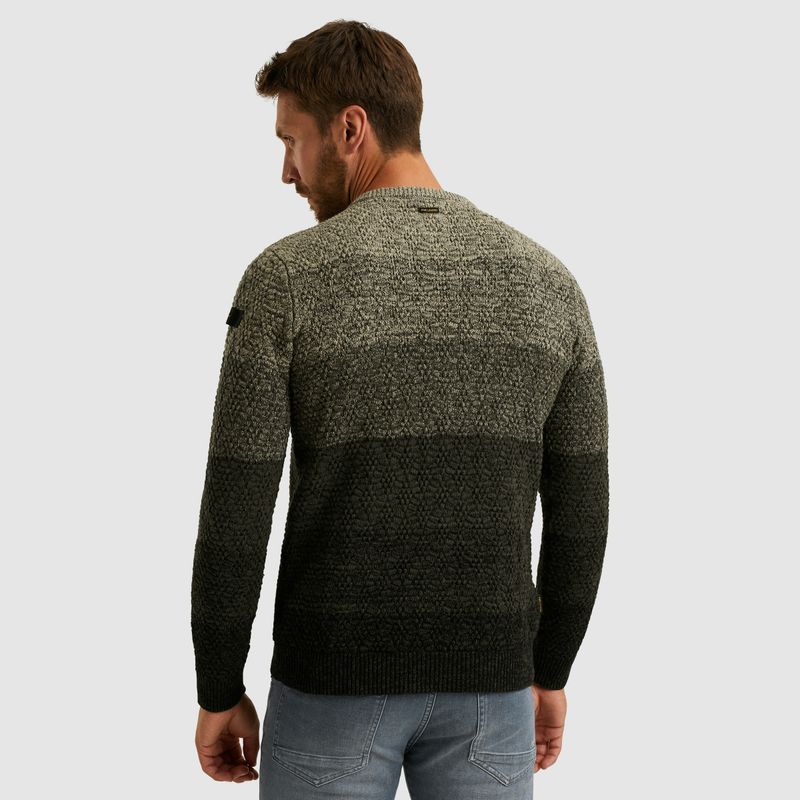 PME Legend R-neck gradient knit Grijs PKW2509334