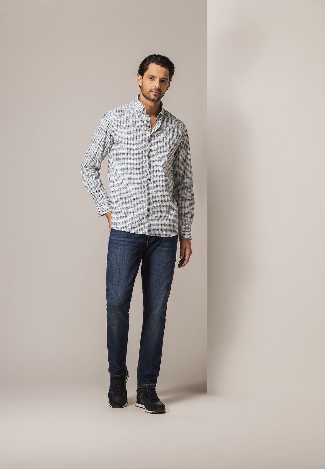 State of Art Shirt LS Print - Pop grijsblauw:wit 21425248