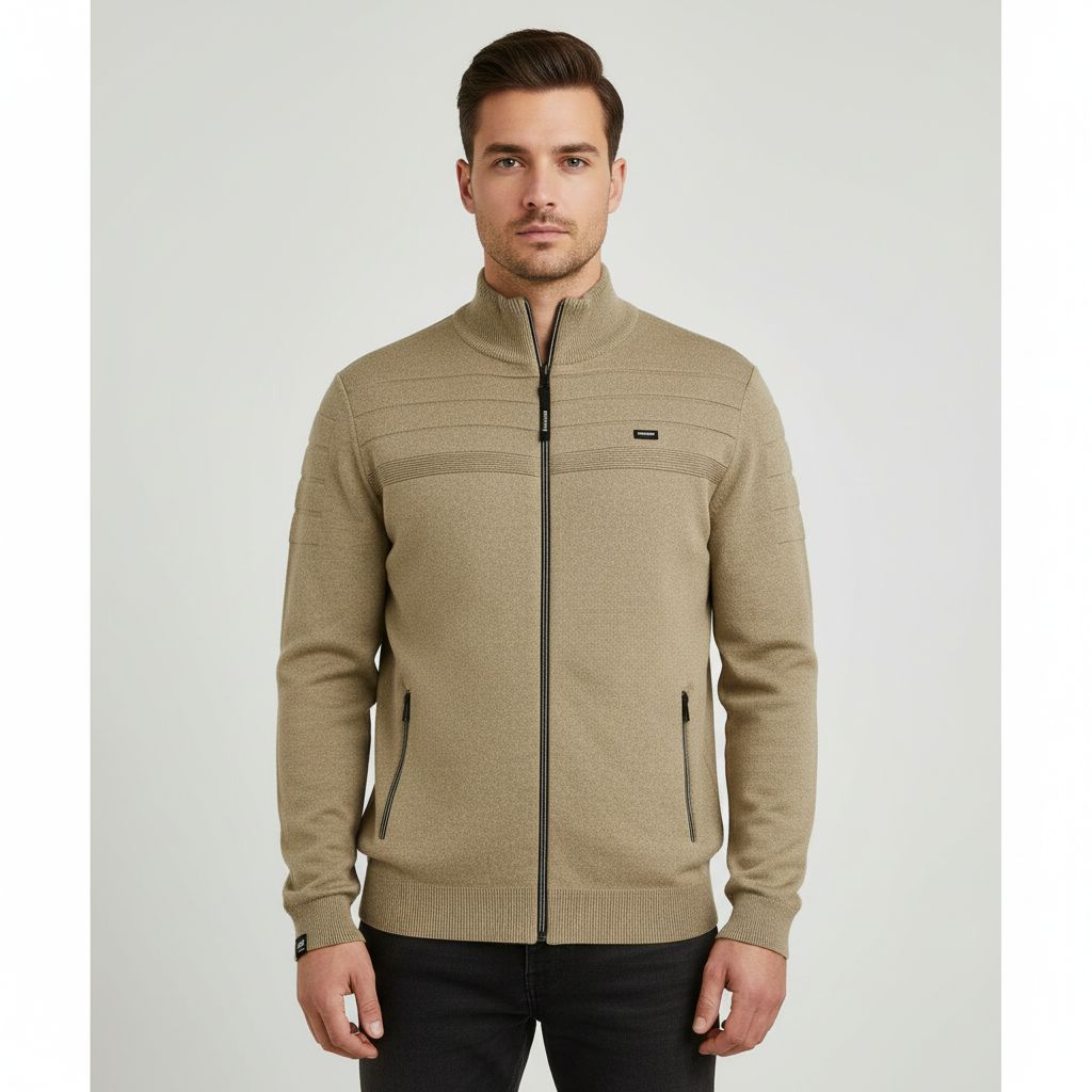 Vanguard Zip jacket cotton bonded mouline Lead Gray VKC2509374