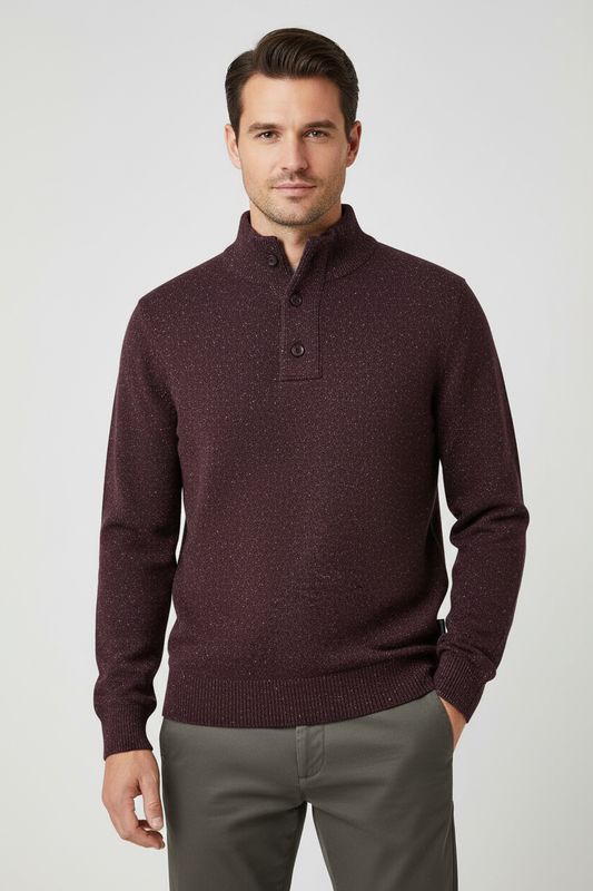 State of Art Pullover Sportzip Pl donkerrood:uni 13125079