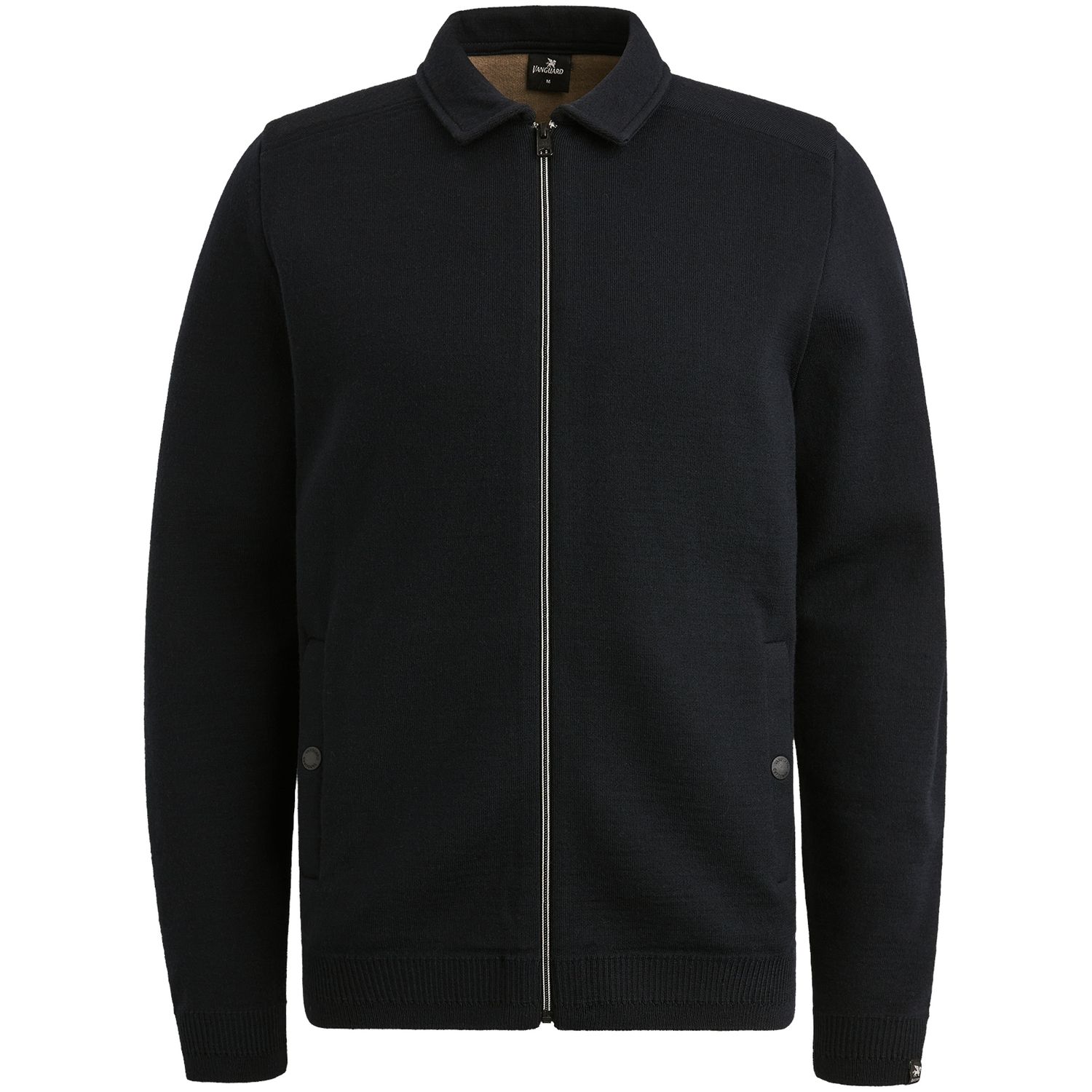 Vanguard Zip jacket wool blend bonded Blauw VKC2509380