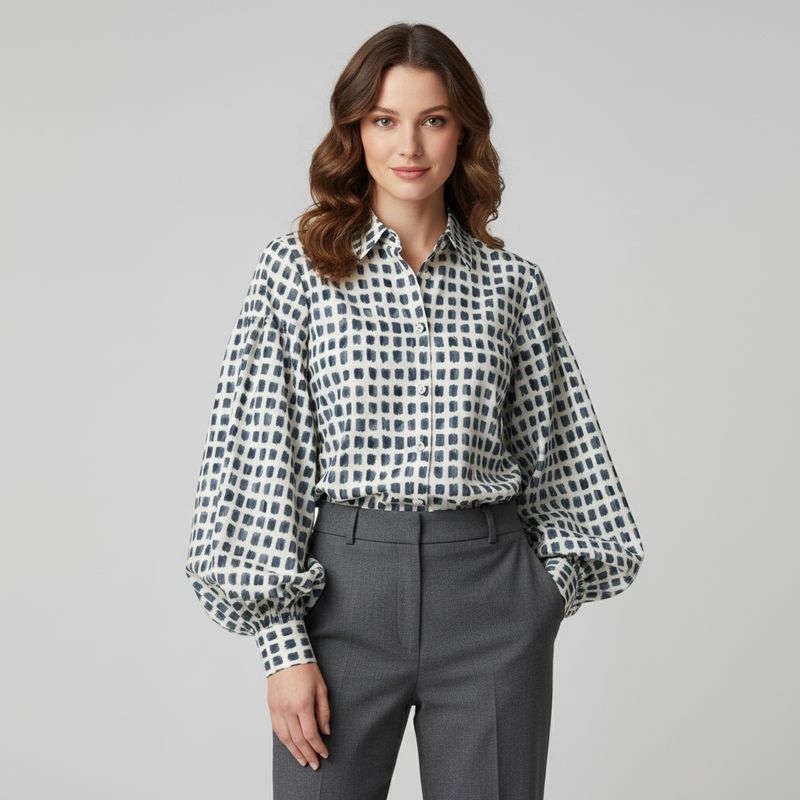 Desoto Collection Pia little squares blue 68185-2
