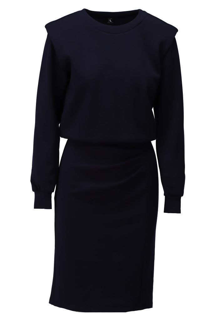 K-Design Jurk met plooitjes Navy blazer B633