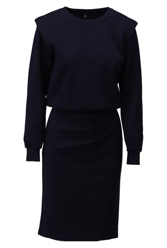 K-Design Jurk met plooitjes Navy blazer B633