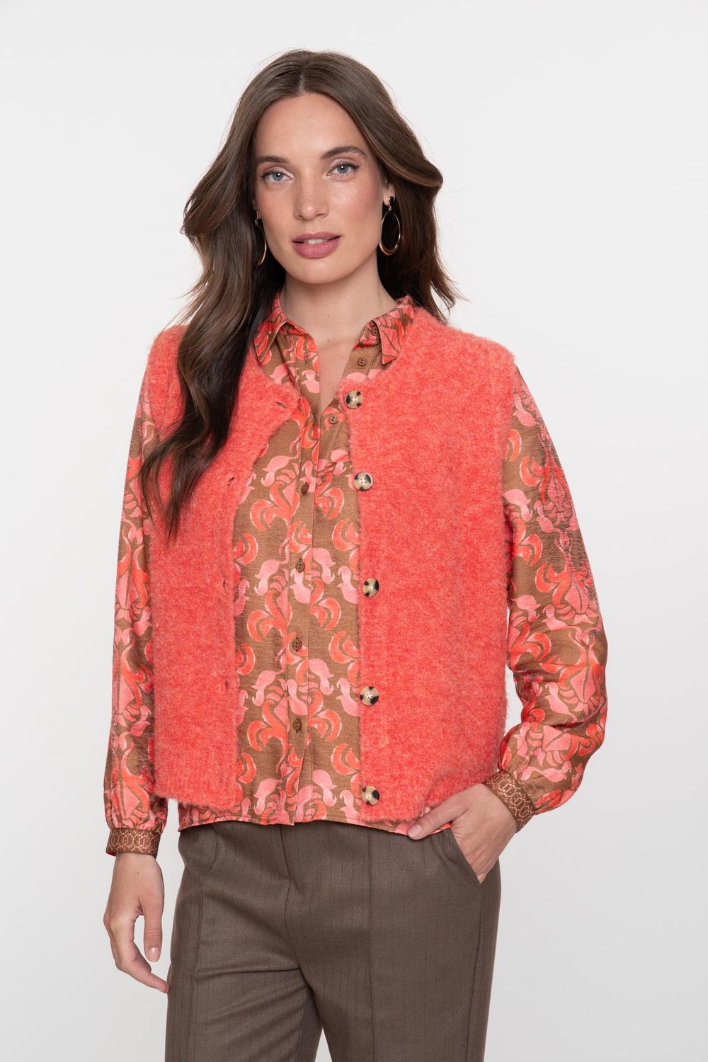 Geisha Spencer boucle salmon 54537-14