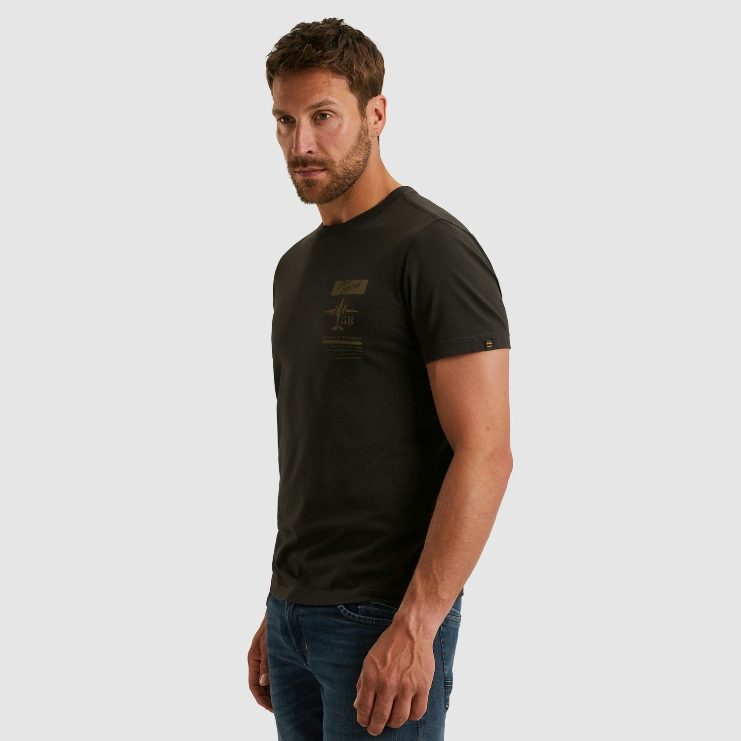 PME Legend Short sleeve r-neck single jersey Dark Grey PTSS2510522