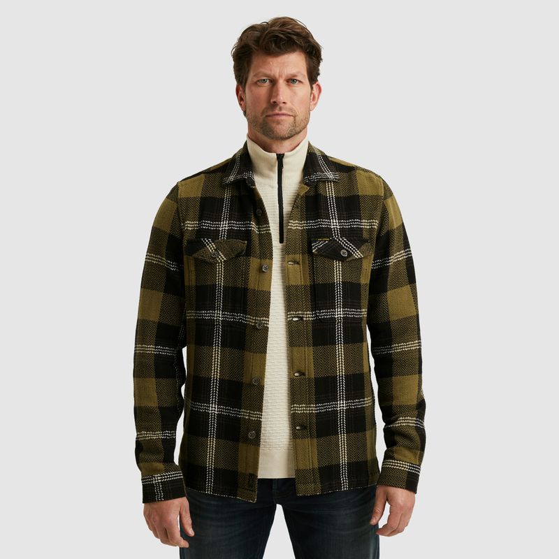 PME Legend LONG SLEEVE SHIRT yarn dye check Dusky Green PSI2510216