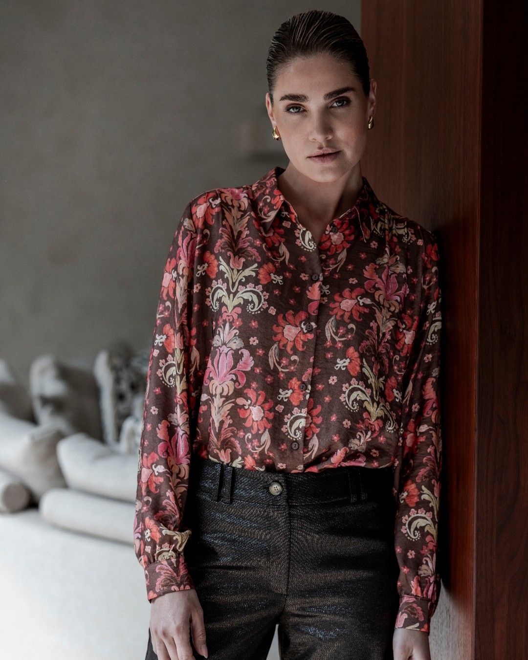 Geisha blouse brown 53938-20