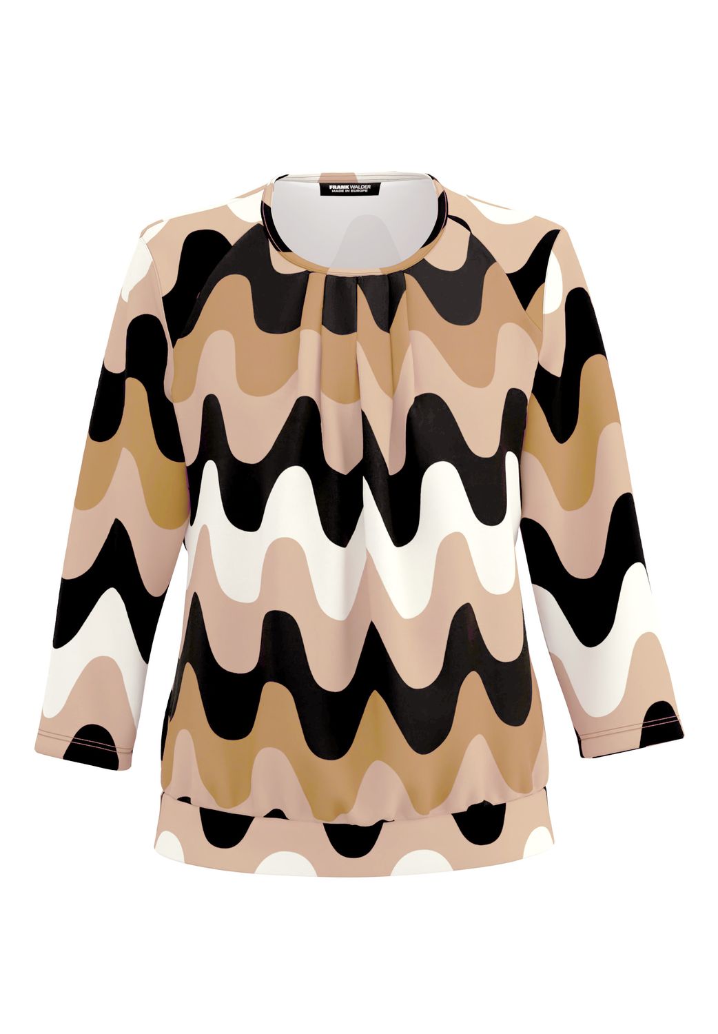 Frank Walder Blusenshirt  3/4 *rmel beige/ bro Print NOS725423