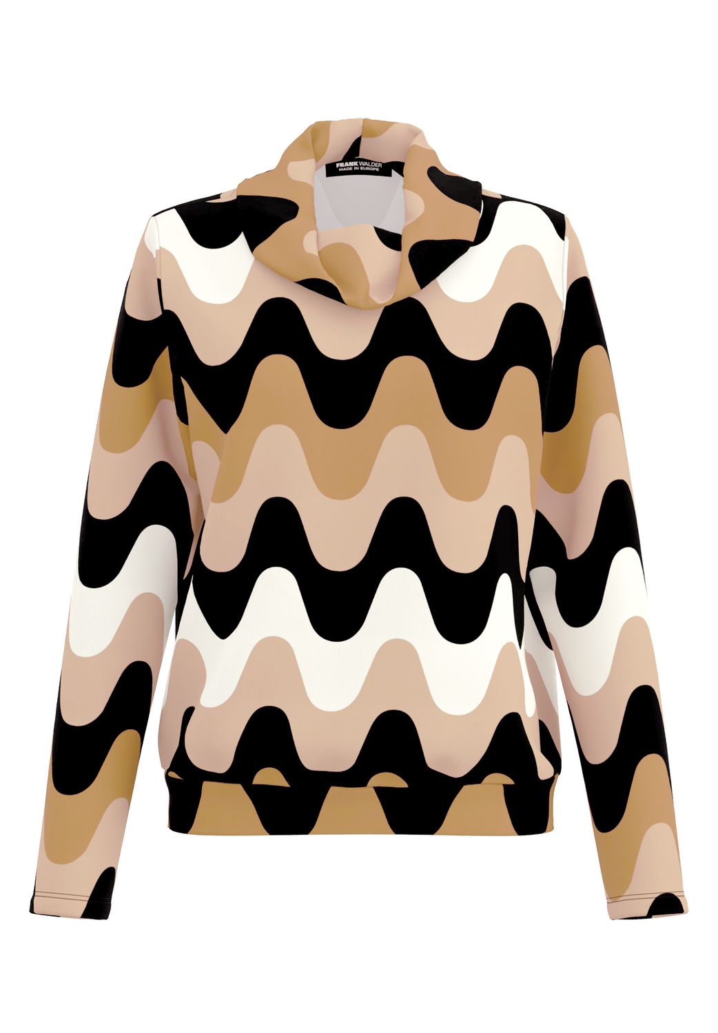 Frank Walder Shirt 1/1 *rmel beige/ bro Print NOS725409