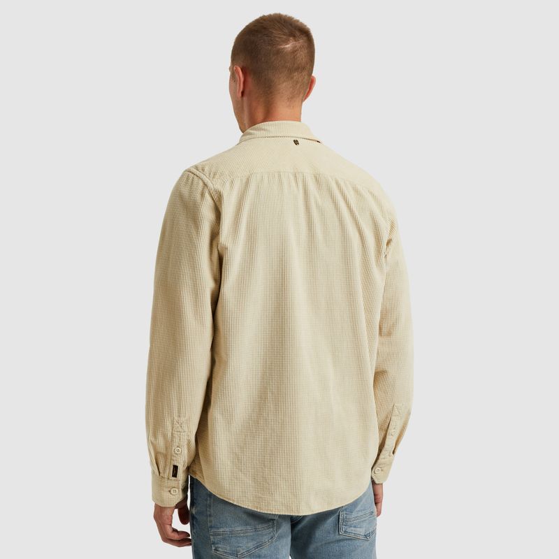 PME Legend LONG SLEEVE SHIRT Dobby Cord Bone White PSI2510206