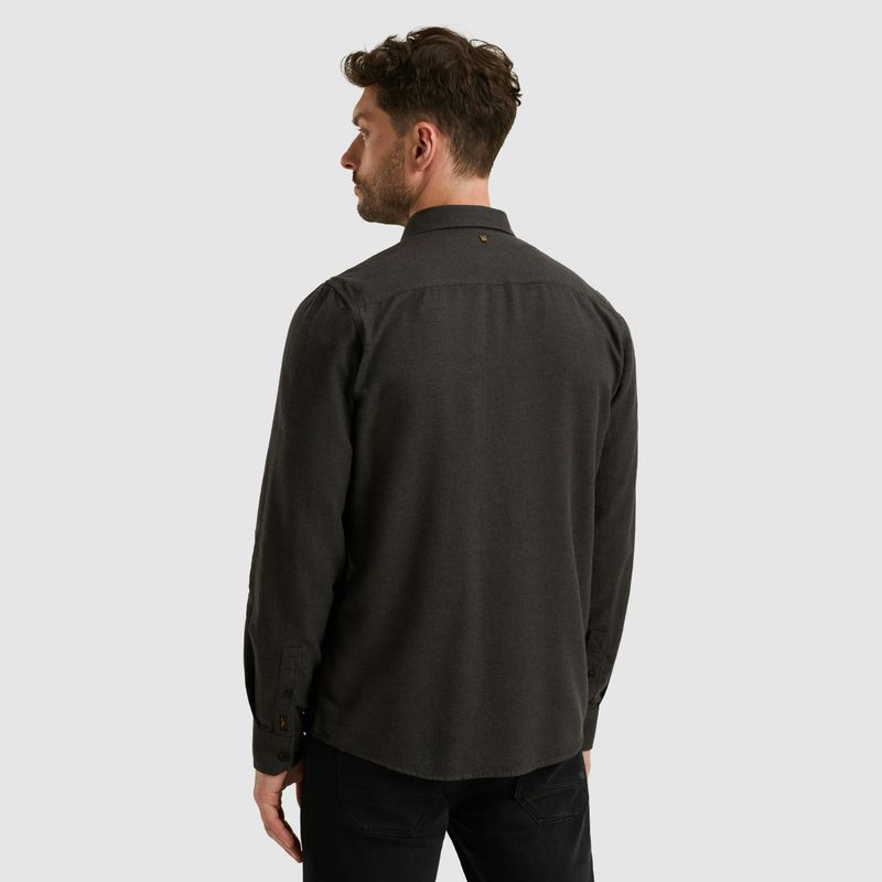 PME Legend LONG SLEEVE SHIRT YarnDyed Grindle Jet Black PSI2510202