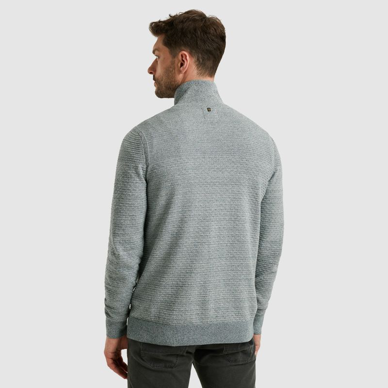 PME Legend Half zip collar cotton mouline (or Blauw PKW2510301