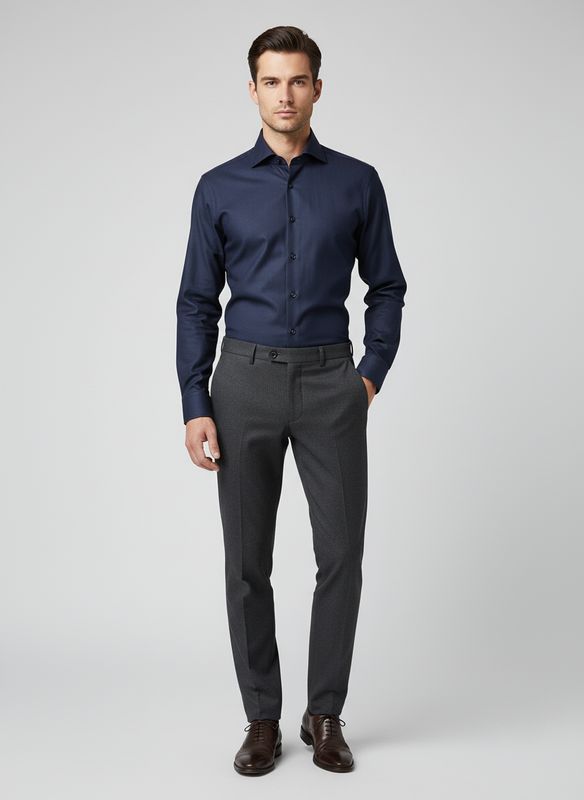 John Miller Shirts Plain:Overhemd Blauw 5710412