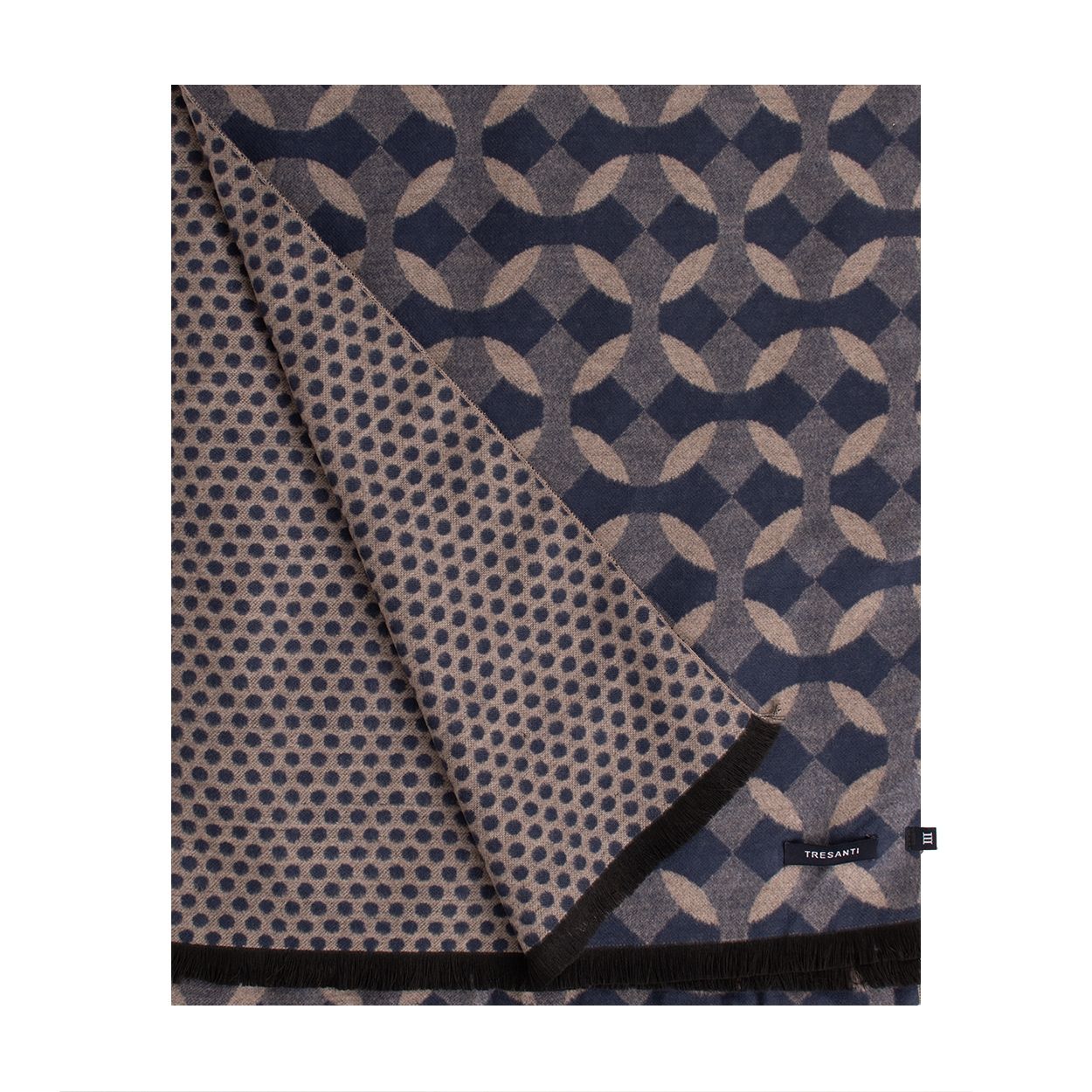 Tresanti FELLO | Circles viscose scarf Navy TRSCJE240