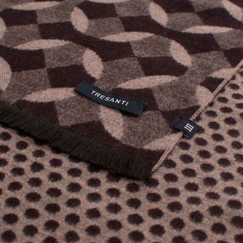 Tresanti FELLO | Circles viscose scarf Dark brown TRSCJE240