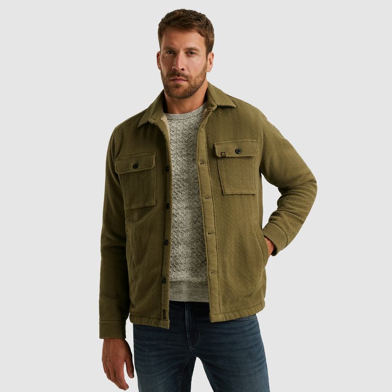 PME Legend LONG SLEEVE SHIRT Bold Waffle with Dusky Green PSI2510214