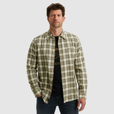 PME Legend LONG SLEEVE SHIRT Herringbone Yarn Bone White PSI2510201