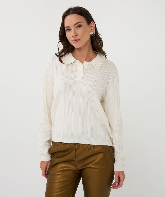 Esqualo Sweater oversized wool/cashmere Off White F25.27512