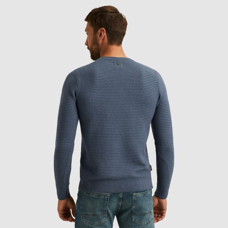 PME Legend R-neck cotton mouline Vintage Indigo PKW2511330