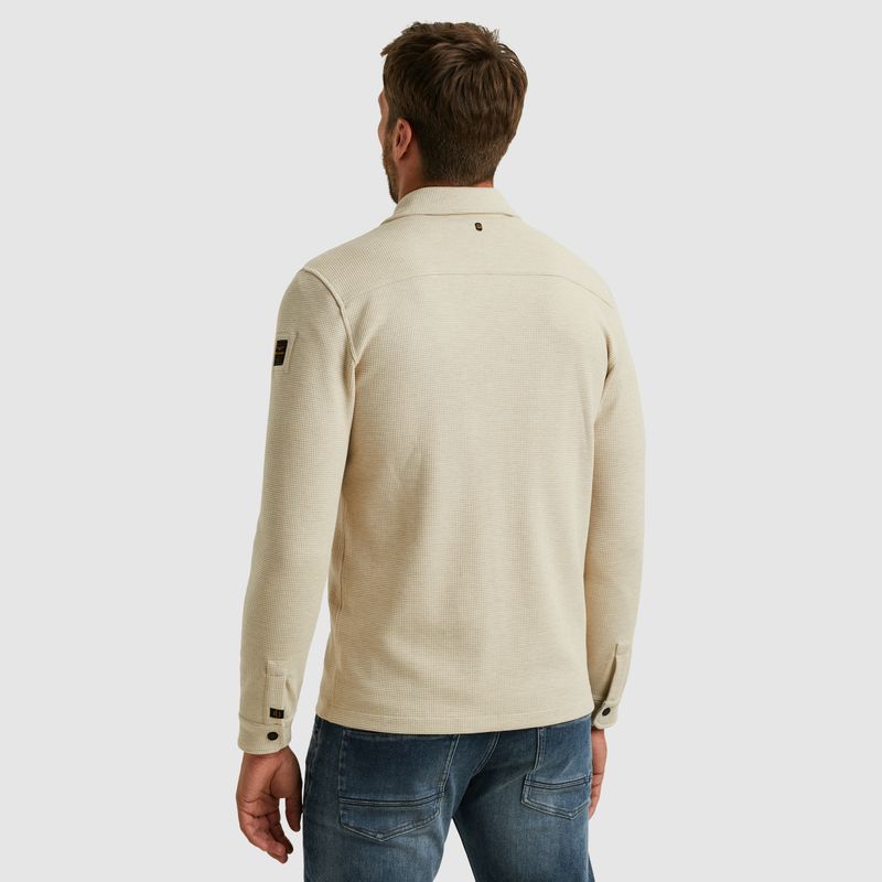 PME Legend LONG SLEEVE SHIRT Waffle Jersey Bone White PSI2511246