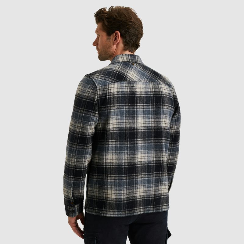 PME Legend LONG SLEEVE SHIRT Woolblend YD che Carbon PSI2511260
