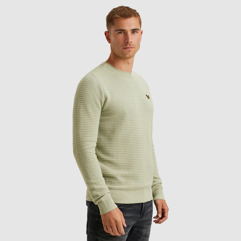 PME Legend R-neck cotton mouline Desert Sage PKW2511330