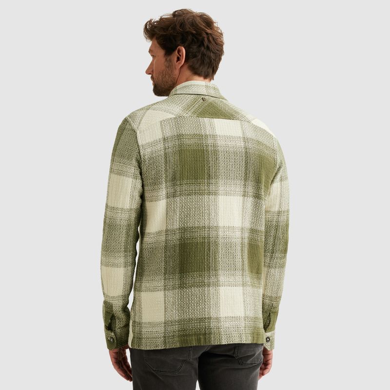 PME Legend LONG SLEEVE SHIRT Dobby Mattweave Groen PSI2511250