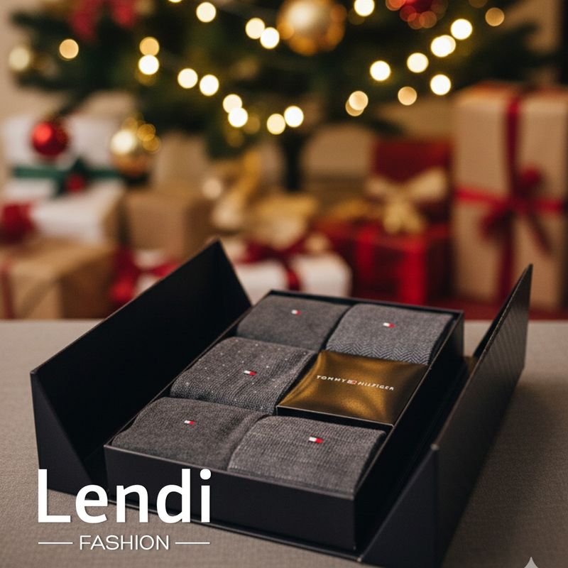 Tommy Hilfiger TH MEN SOCK 5P GIFTBOX HERRINGBON JEANS 701235374