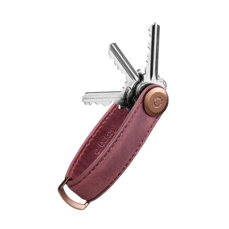 Orbitkey Crazy Horse Leather Key Organiser Rood KCH2-MWN-101