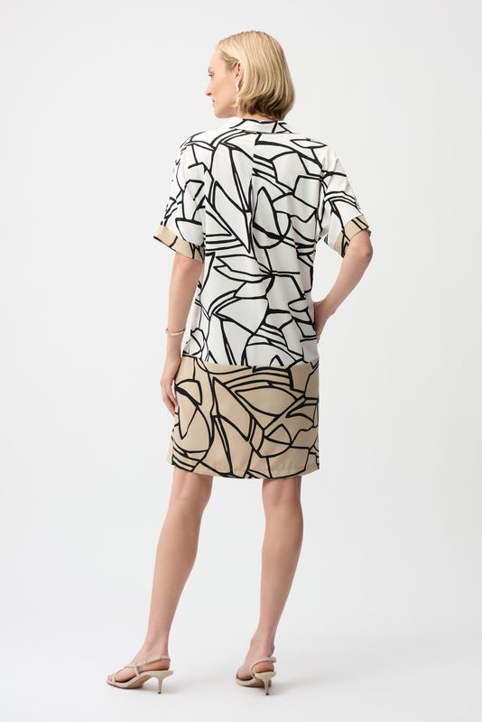 Damesmode-Joseph-Ribkoff-gerecycled-polyester-jurk-kruislengte