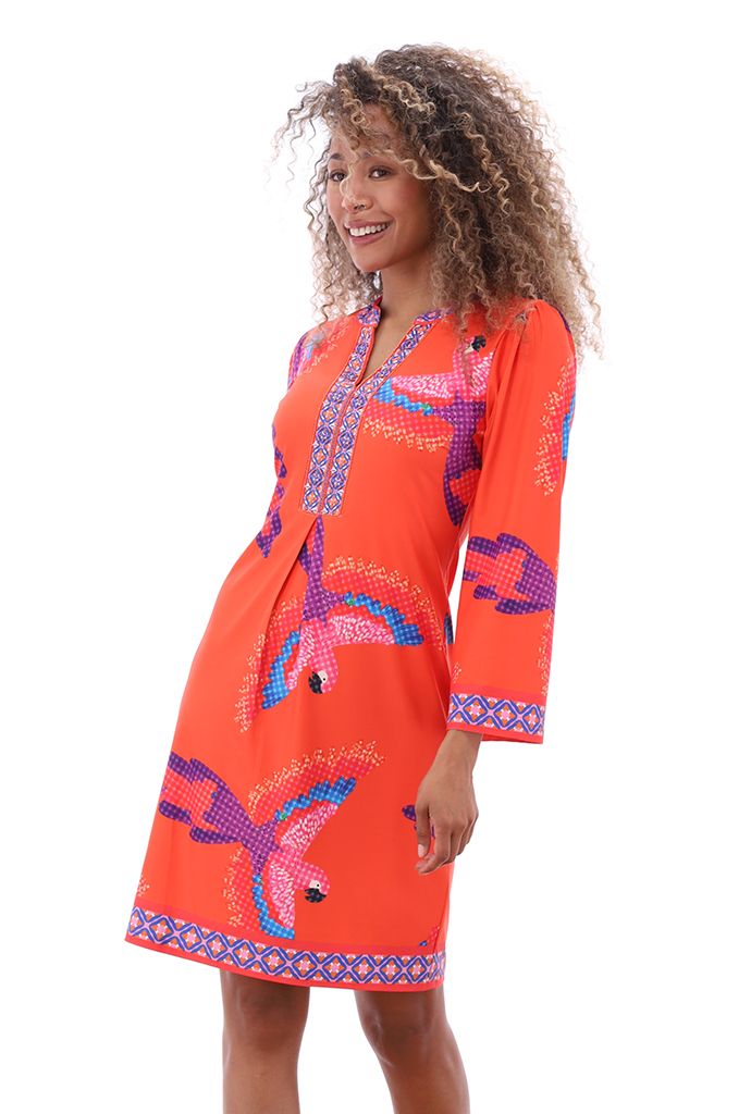 K-Design Jurk met design Rood C405