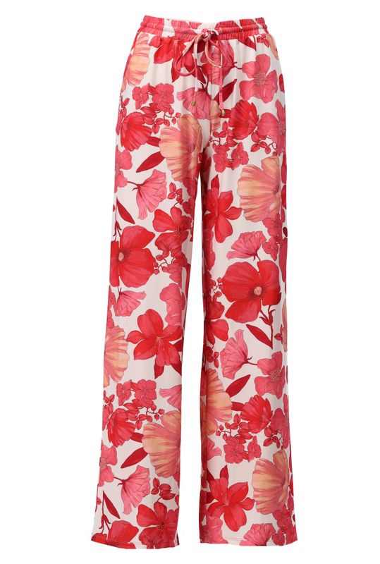K-Design broek met grafisch design rood P123 C115