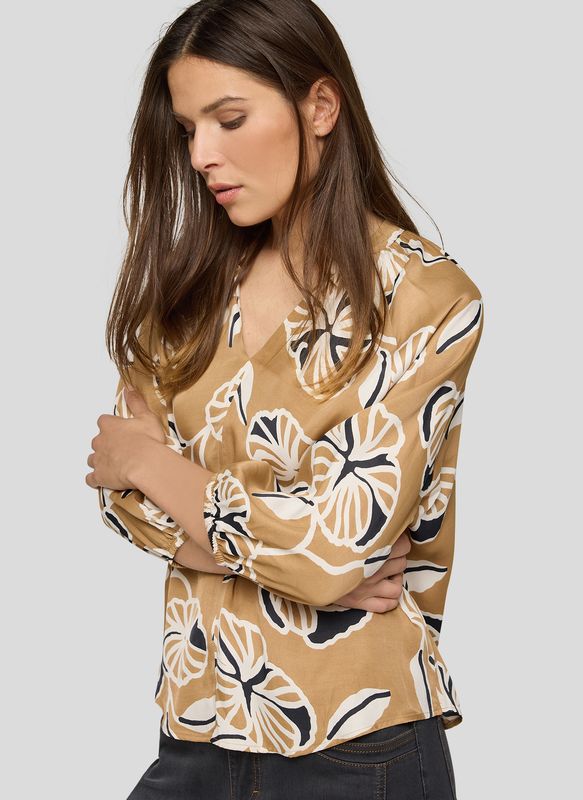 Thomas Rabe blouse mandel beige 100 procent viscose dames 56-115100