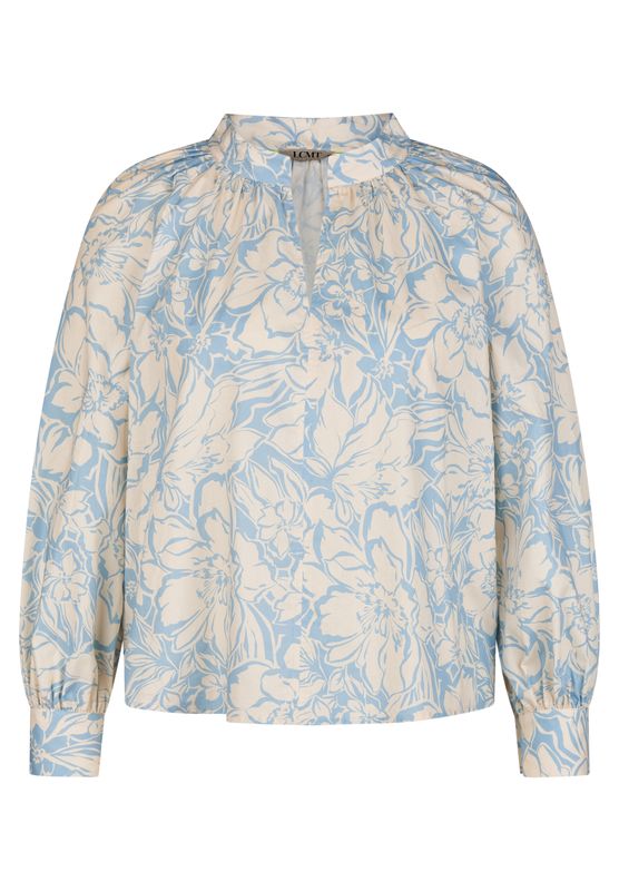 Le Comte LMCT blouse lichtblauw 100 procent katoen dames 56-614101