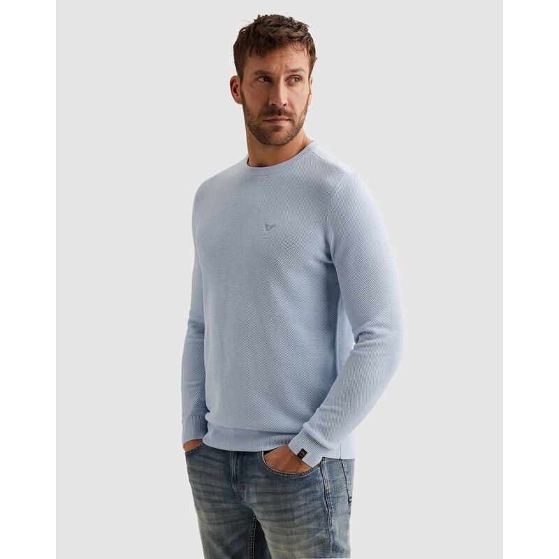 PME Legend pullover textured knit placid blue lichtblauw PKW2602324