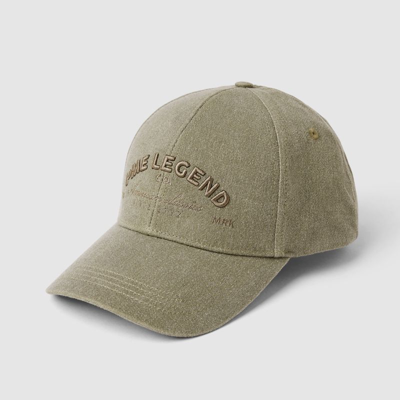 PME Legend pet cap washed twill ivy green groen PAC2602903