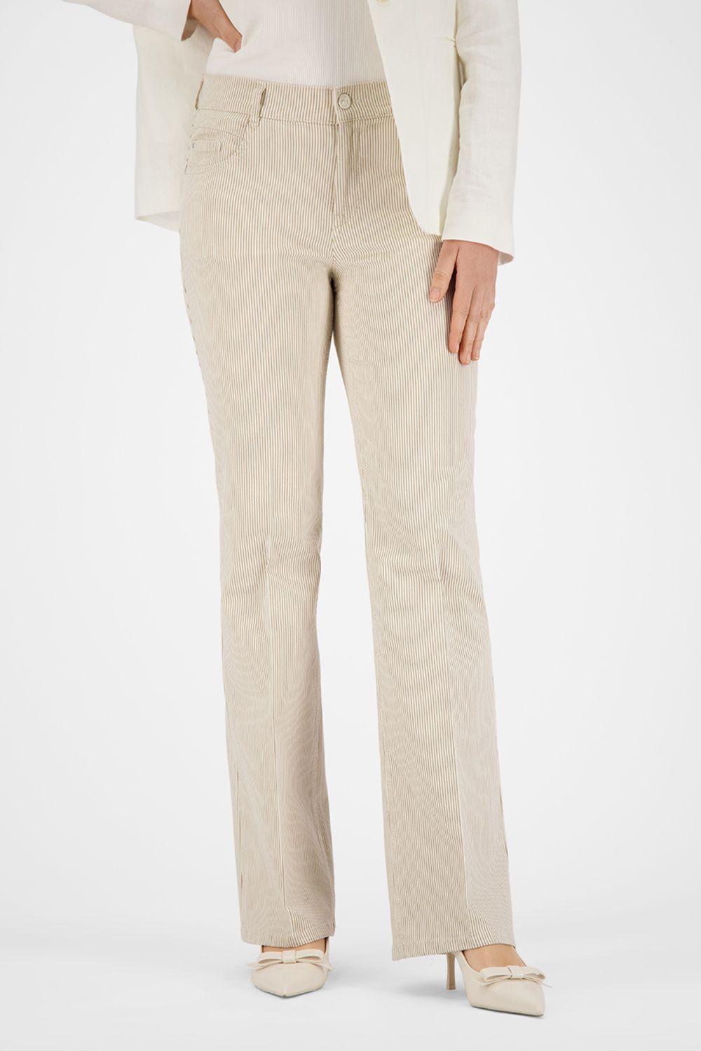 Gardeur Zuri jeans sand beige dames broek slim fit bootcut zuri126-621951