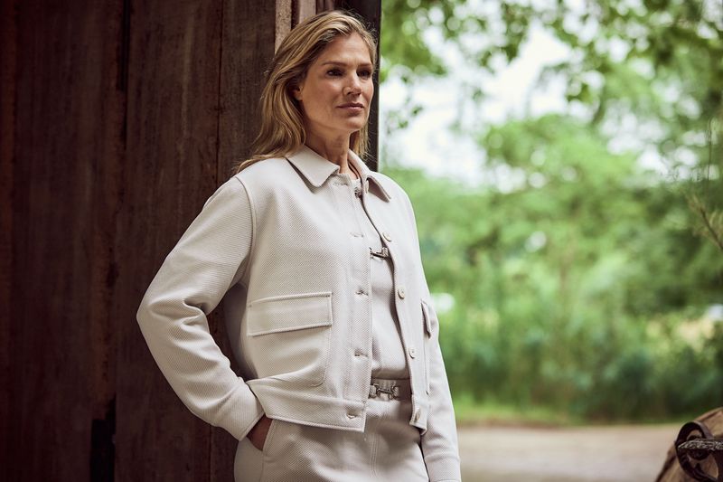 Bloomings gebreid jasje sandshell beige vest dames slt446-8986