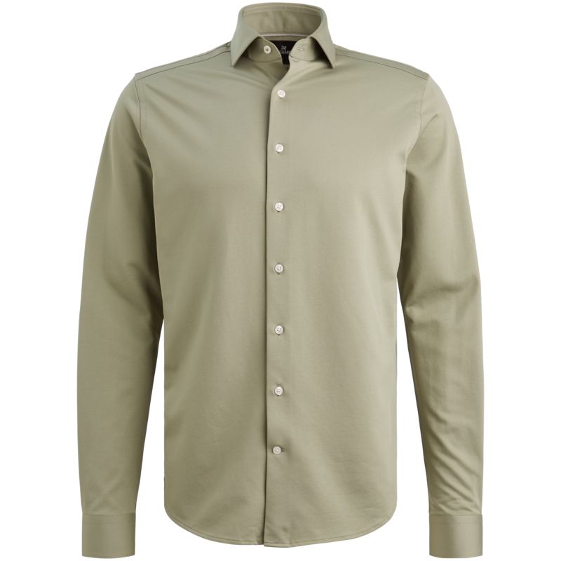 Vanguard overhemd tea groen Oxford Jersey stretch VSI2602201-6390