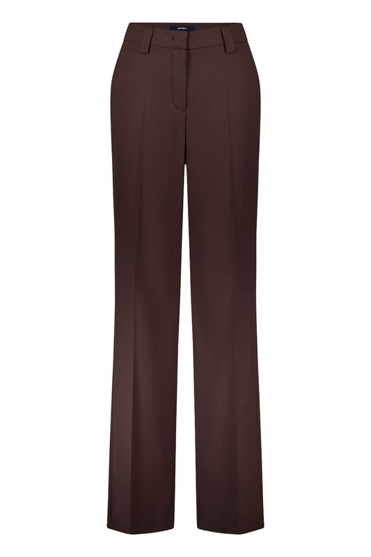 Gardeur Franca9 pantalon donkerbruin dames broek wide leg feminine fit 602231