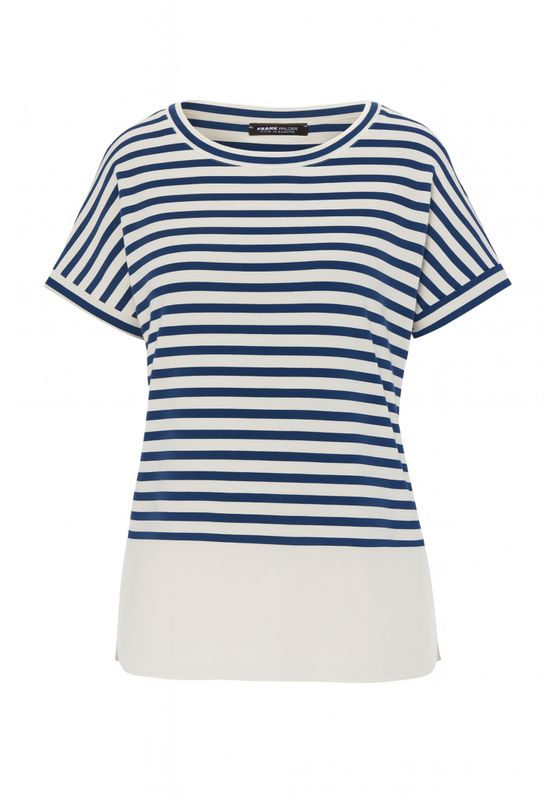 Frank Walder blouseshirt blue print blue dames top jersey nos716406-59