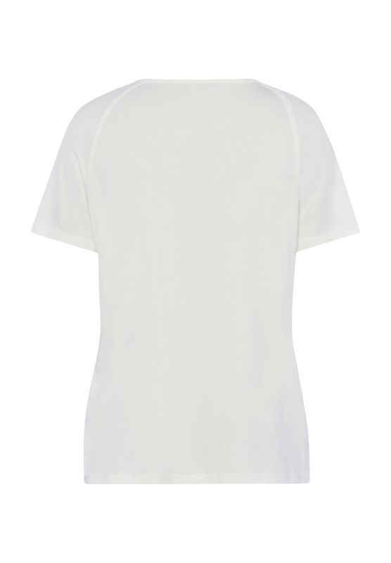 Dames blouse wit Frank Walder 3/4 mouw soepele viscose jersey
