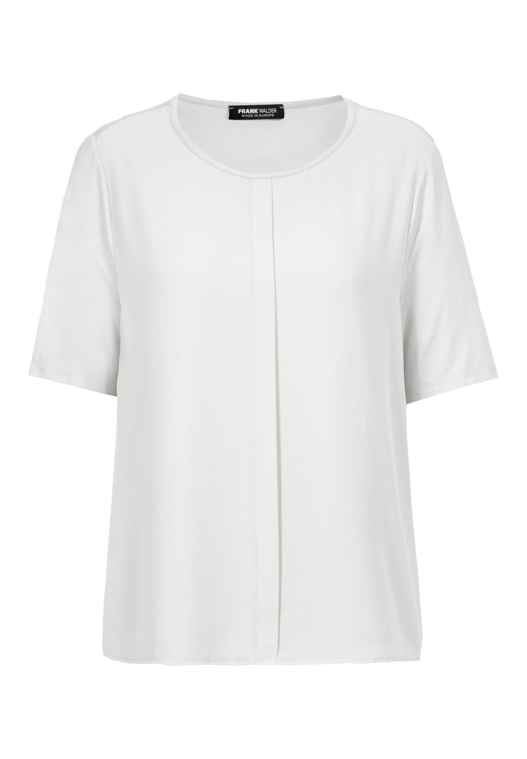 Frank Walder blouseshirt wit dames top korte mouwen jersey nos716432-902