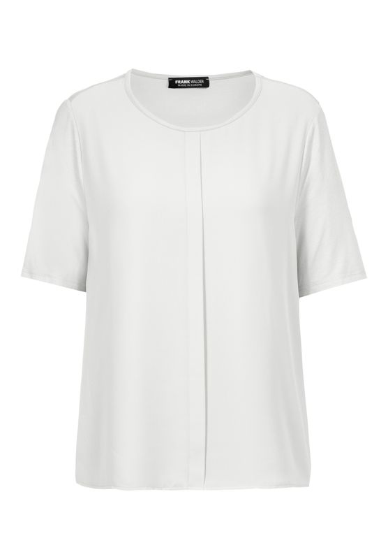 Frank Walder blouseshirt wit dames top korte mouwen jersey nos716432-902