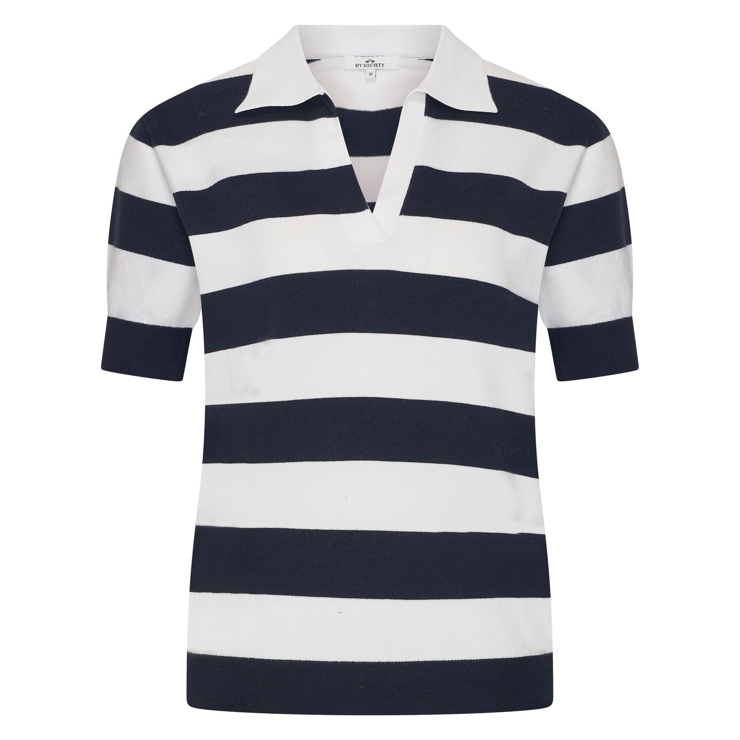 HV Society Knitted Polo HVSBrielle Navy donkerblauw gebreid 0409103829-5001 zomer 2026