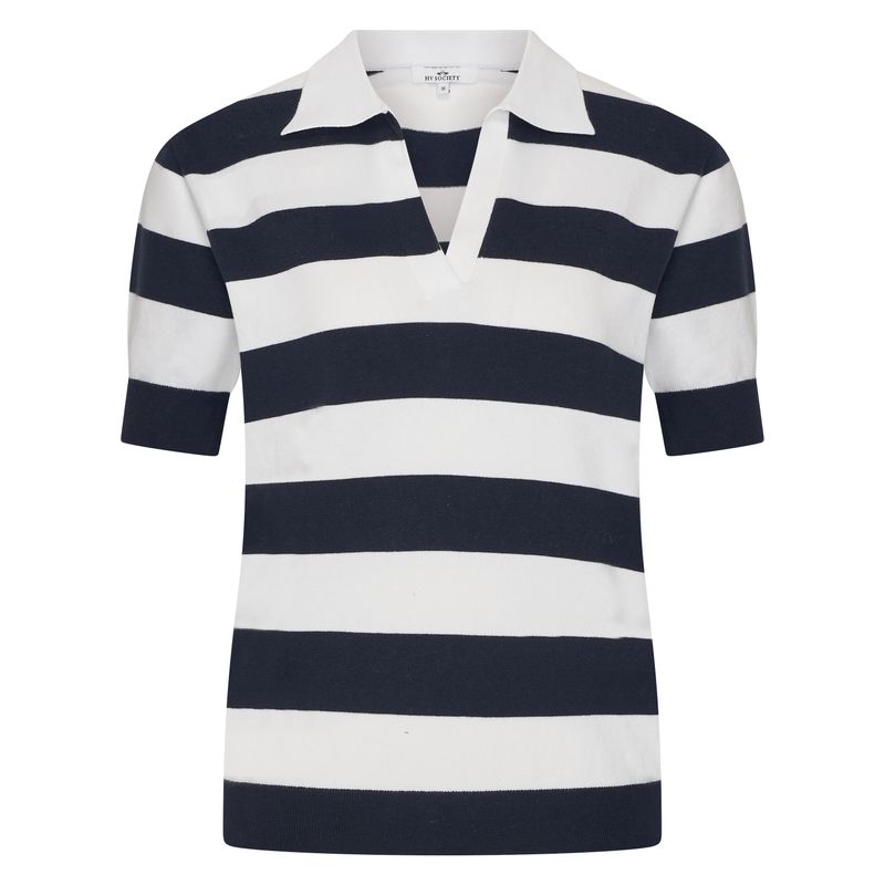 HV Society Knitted Polo HVSBrielle Navy donkerblauw gebreid 0409103829-5001 zomer 2026