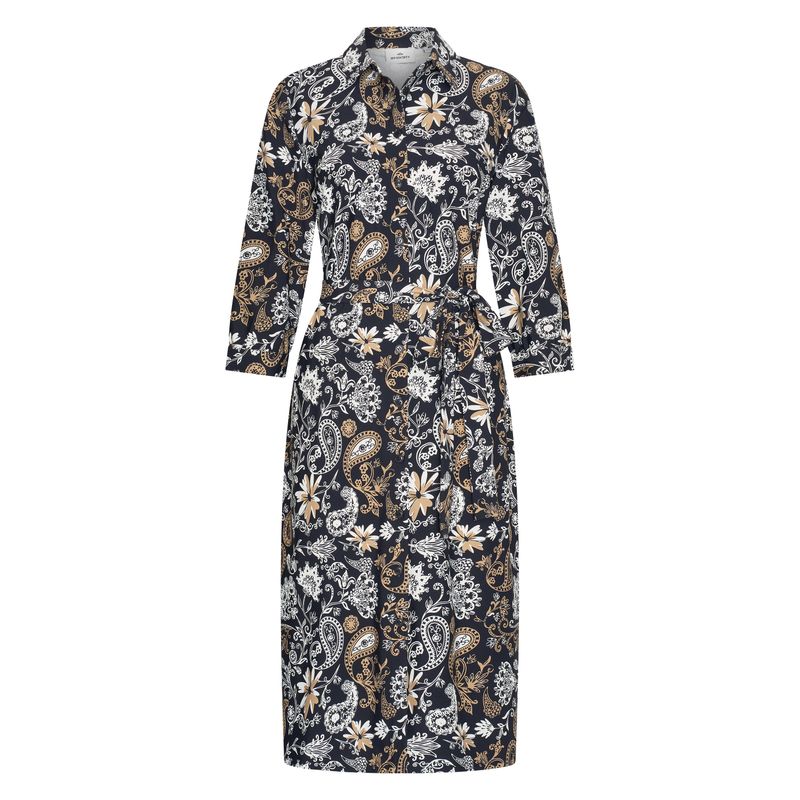 HV Society Jurk HVSSerenity Navy donkerblauw travel stretch 0402103803-5001 zomer 2026