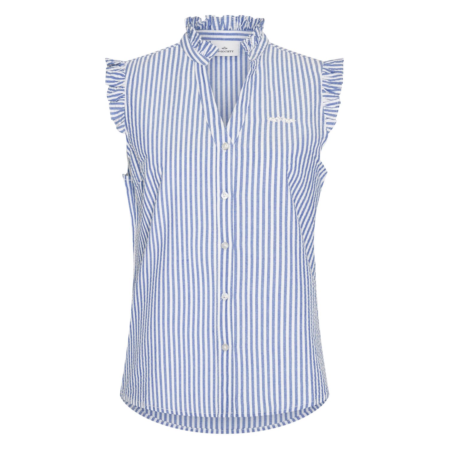 HV Society Blouse HVSSkylar Navy donkerblauw 100% katoen 0404103806-5001 zomer 2026