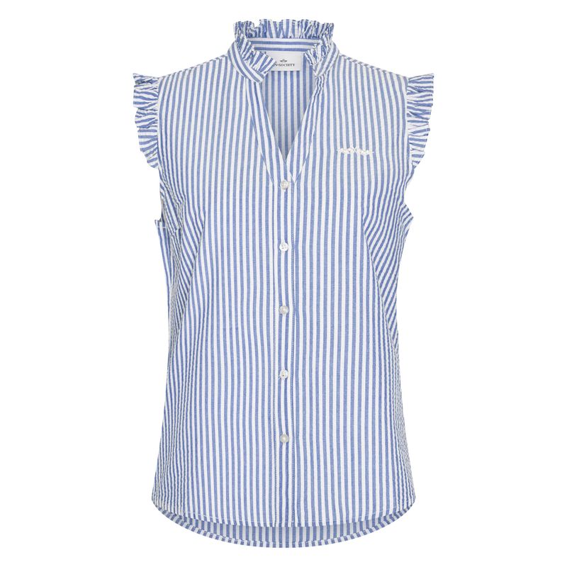 HV Society Blouse HVSSkylar Navy donkerblauw 100% katoen 0404103806-5001 zomer 2026